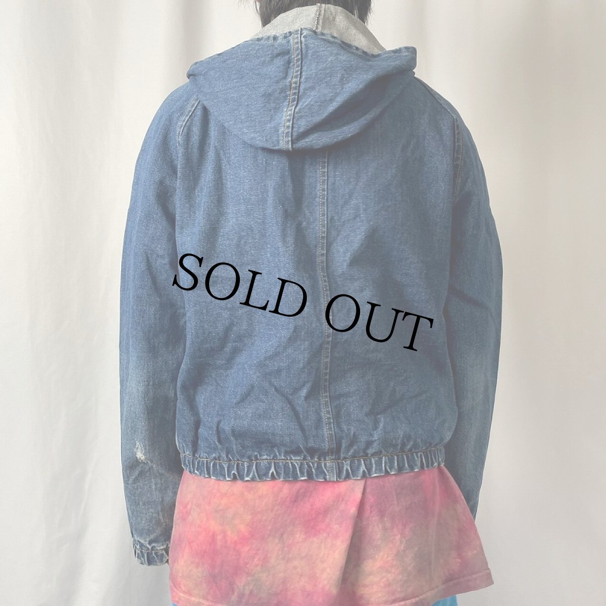 画像3: 〜90's GwG SCRUBBIES CANADA製 フード付き ジップアップデニムジャケット 42M (3)