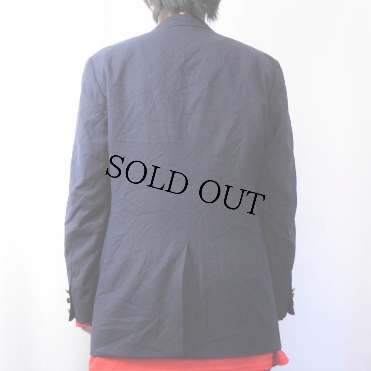 画像3: 90's Polo Ralph Lauren ITALY製 ウールテーラードジャケット NAVY 40 (3)