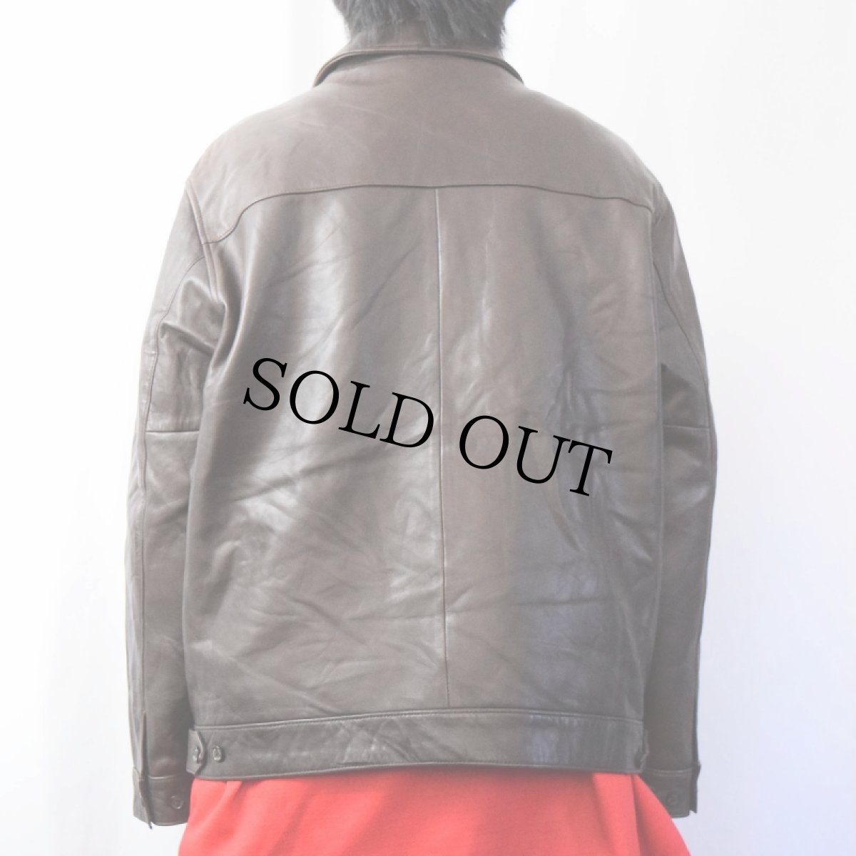 画像3: POLO Ralph Lauren チンスト付き ラムレザージャケット BROWN XL (3)