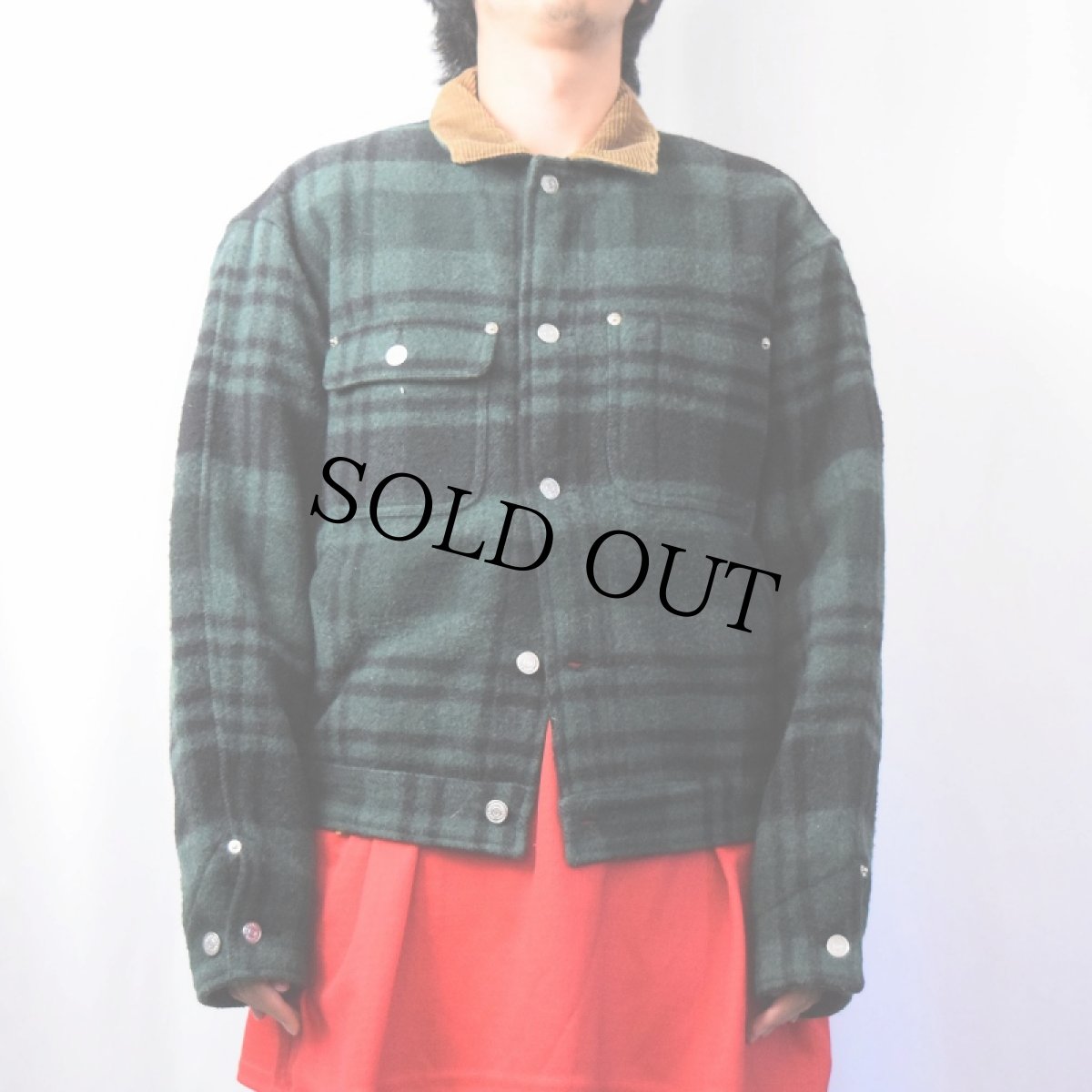 画像2: 90's POLO Ralph Lauren USA製 キルティングライナー チェック柄ウールジャケット M (2)