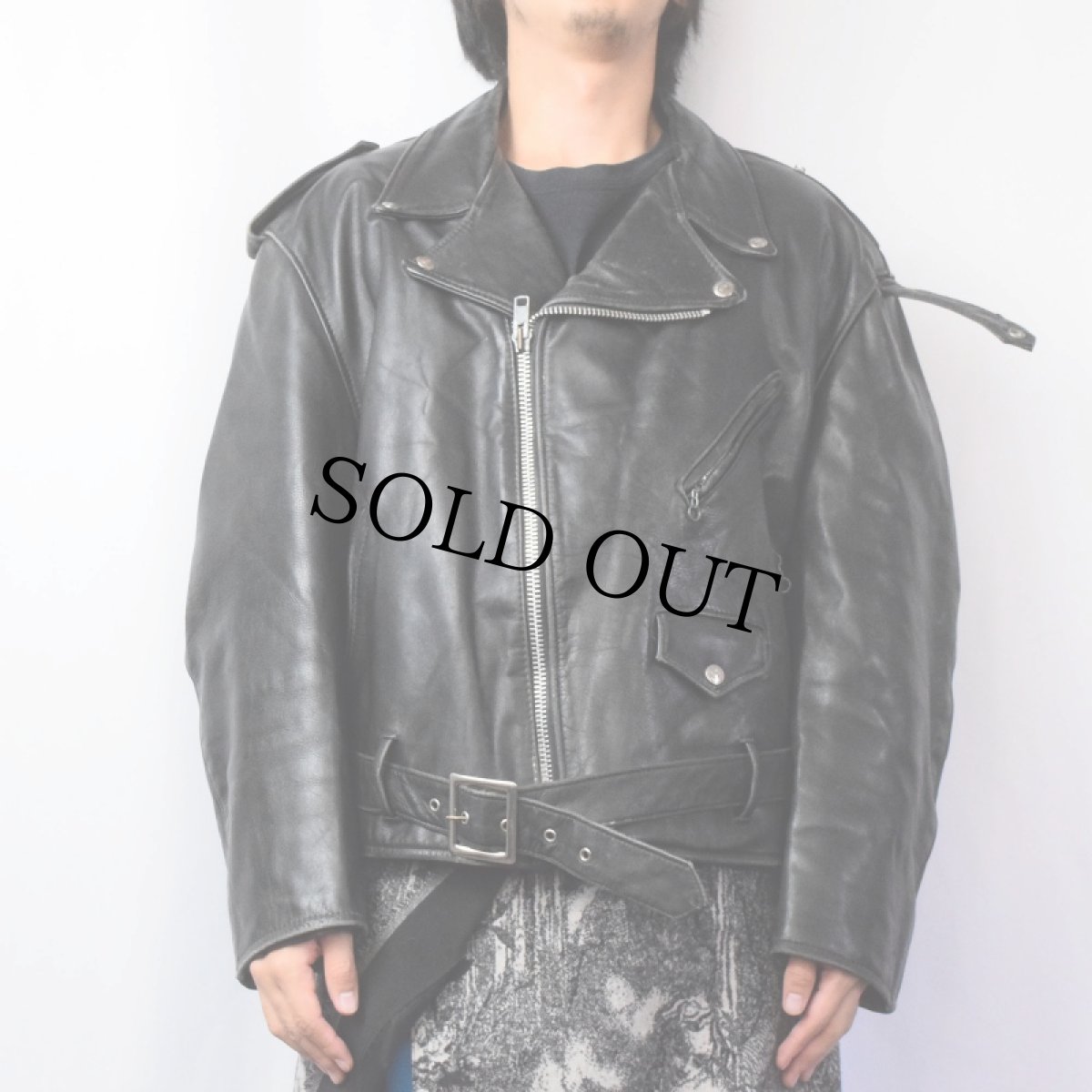 画像2: 80〜90's Perfect by Schott USA製 キルティングライナー ダブルライダースジャケット 48 (2)