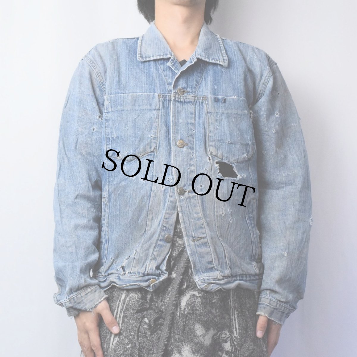 画像2: Lee ダメージデニムジャケット (2)