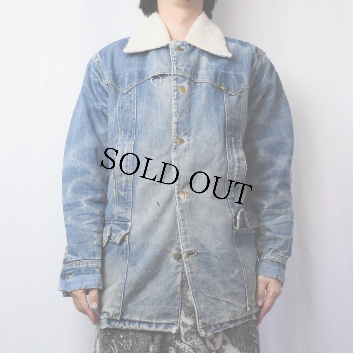 画像2: 70's Lee STORM RIDER ボアランチコート (2)