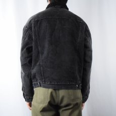 画像3: 80〜90's Levi's ブラックデニムボアジャケット (3)