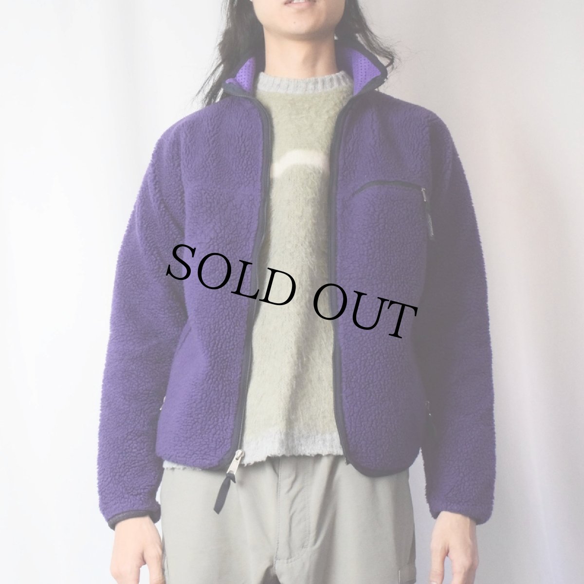 画像2: 90's Patagonia USA製 ベビーレトロカーディガン S (2)