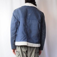 画像3: 90's Woolrich デニムボアジャケット L (3)