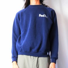 画像3: 90's DISCUS USA製 "FedEx" 企業ロゴプリントスウェット M (3)