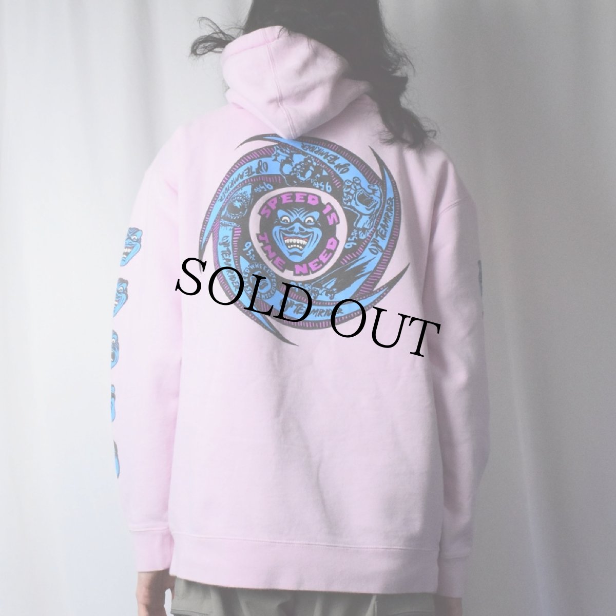 画像3: SANTACRUZ "SPEED WHEELS FACE" スウェットフーディー (3)