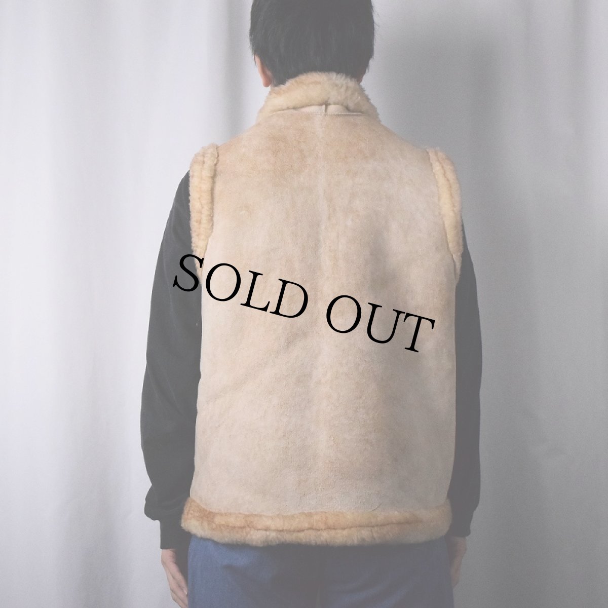 画像3: 60〜70's ムートンベスト (3)