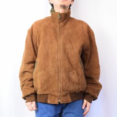 画像2: 70〜80's L.L.Bean スウェードレザー 中綿ジップジャケット L (2)