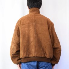 画像3: 70〜80's L.L.Bean スウェードレザー 中綿ジップジャケット L (3)