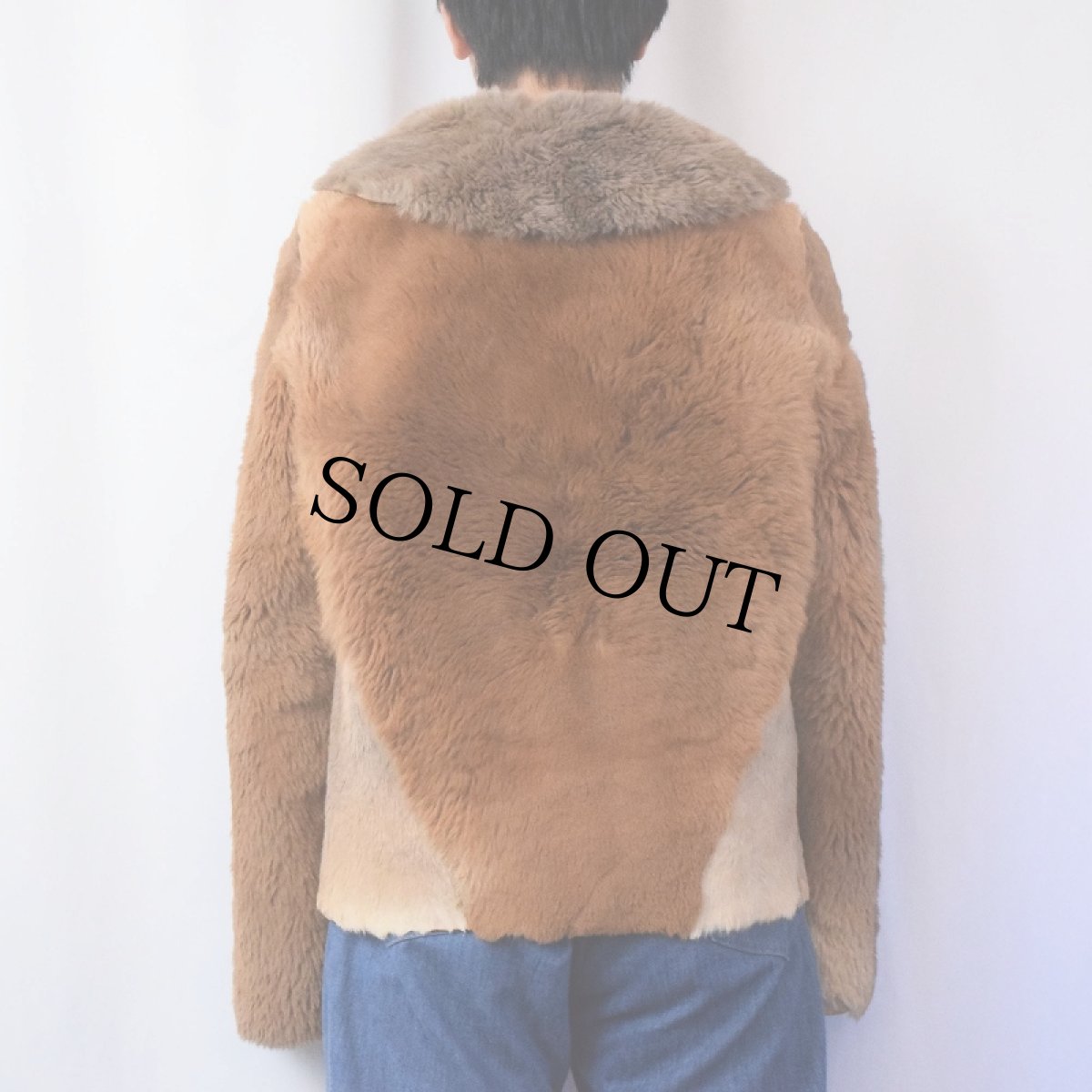 画像4: VINTAGE ハンドメイド パッチワーク ファージャケット (4)