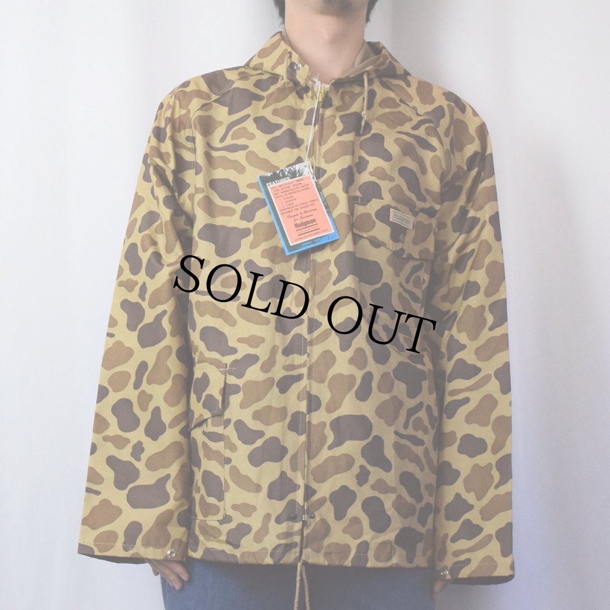 画像2: 80's Hodgman ダックハンターカモ レインパーカー DEADSTOCK (2)