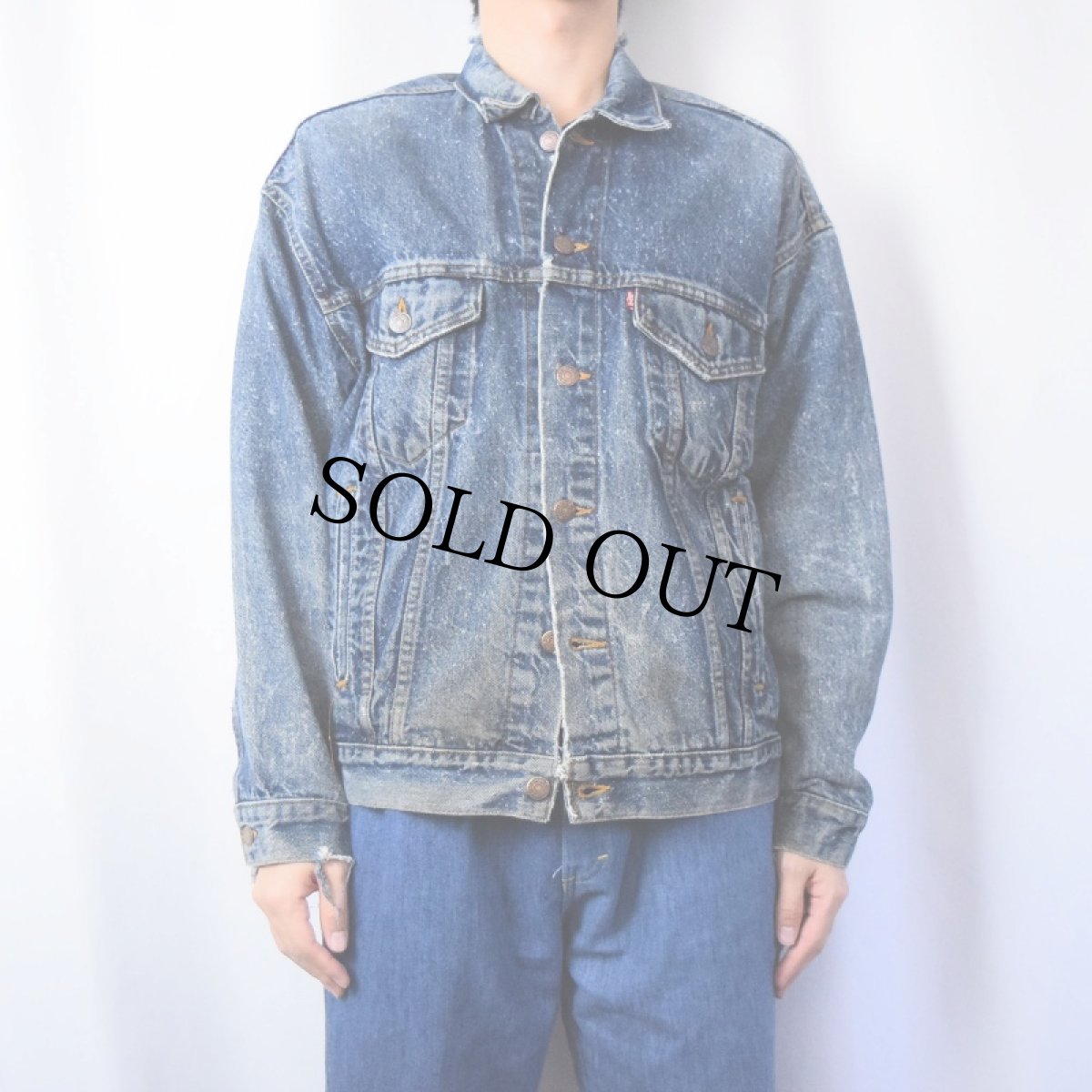 画像2: 80's Levi's 70507-0229 USA製 ギャラクティックウォッシュ デニムジャケット (2)
