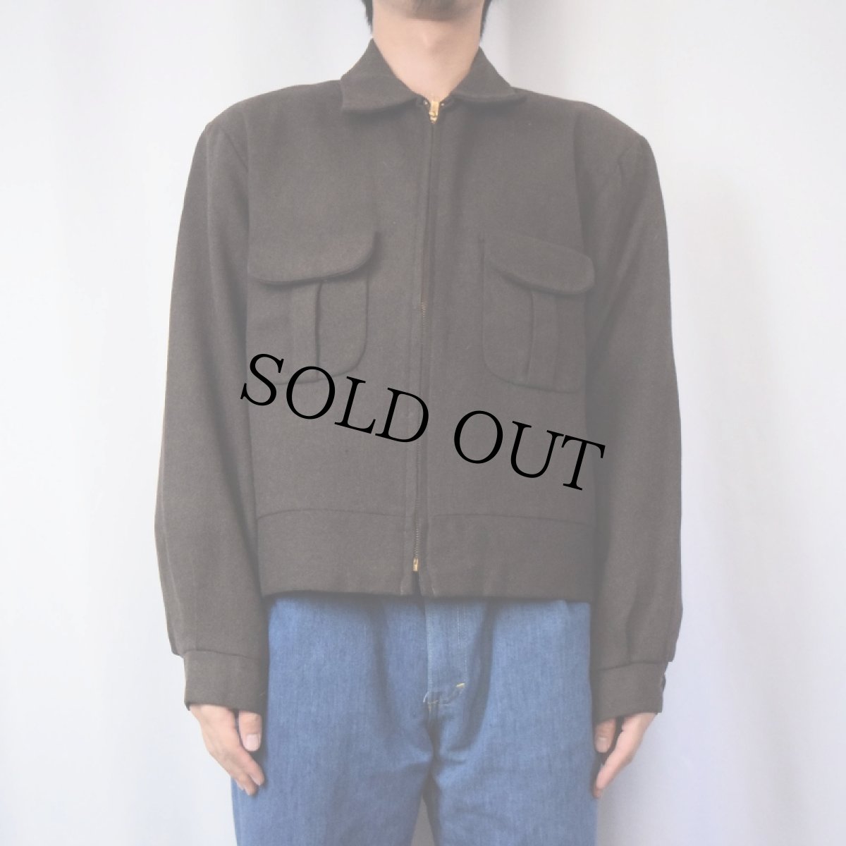 画像2: 50’s MADE IN CALIFORNIA by OLODORT ウールジャケット L (2)