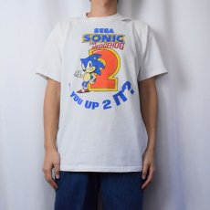 画像2: 90's SONIC "THE HEDGEHOG" ゲームキャラクタープリントTシャツ L (2)