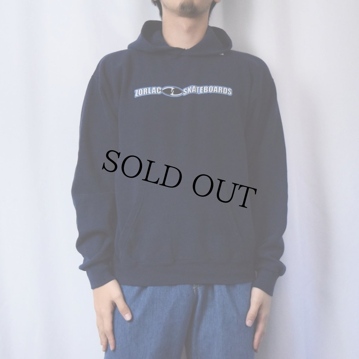 画像2: ZORLAC SKATEBOARD スケートブランド ロゴプリントスウェットフーディー (2)