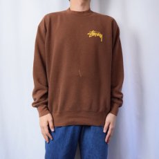 画像3: 90's ブート STUSSY USA製 ロゴプリントスウェット L (3)