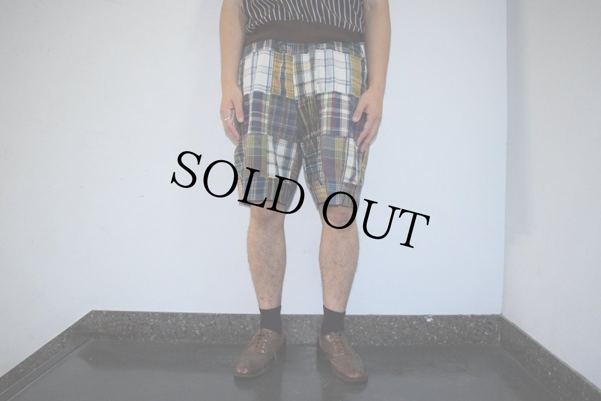 画像2: POLO Ralph Lauren インディアンマドラス パッチワークコットンショーツ W35 (2)