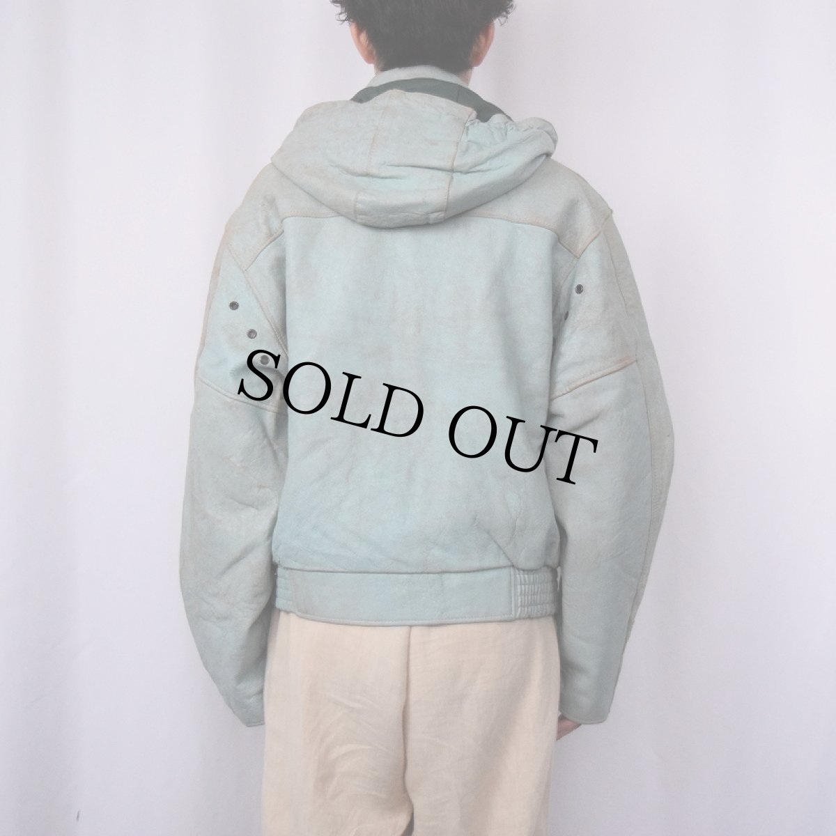 画像3: 80〜90's Oscar Leopold CANADA製 フーデッド レザージャケット L (3)