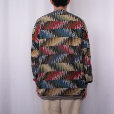 画像3: 【SALE】 MISSONI ITALY製 総柄コットンリネン ニットカーディガン (3)