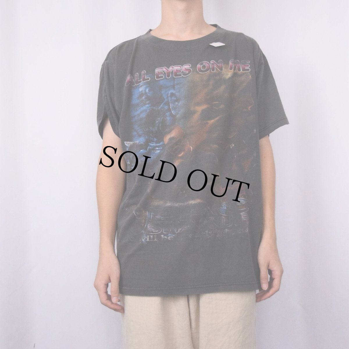 画像3: 2PAC "ALL EYES ON ME" ヒップホップ プリントTシャツ BLACK (3)