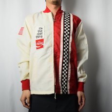 画像3: 70's THE GREAT LAKES JACKET Coca-Cola ナイロンレーシングジャケット M (3)