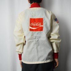 画像4: 70's THE GREAT LAKES JACKET Coca-Cola ナイロンレーシングジャケット M (4)