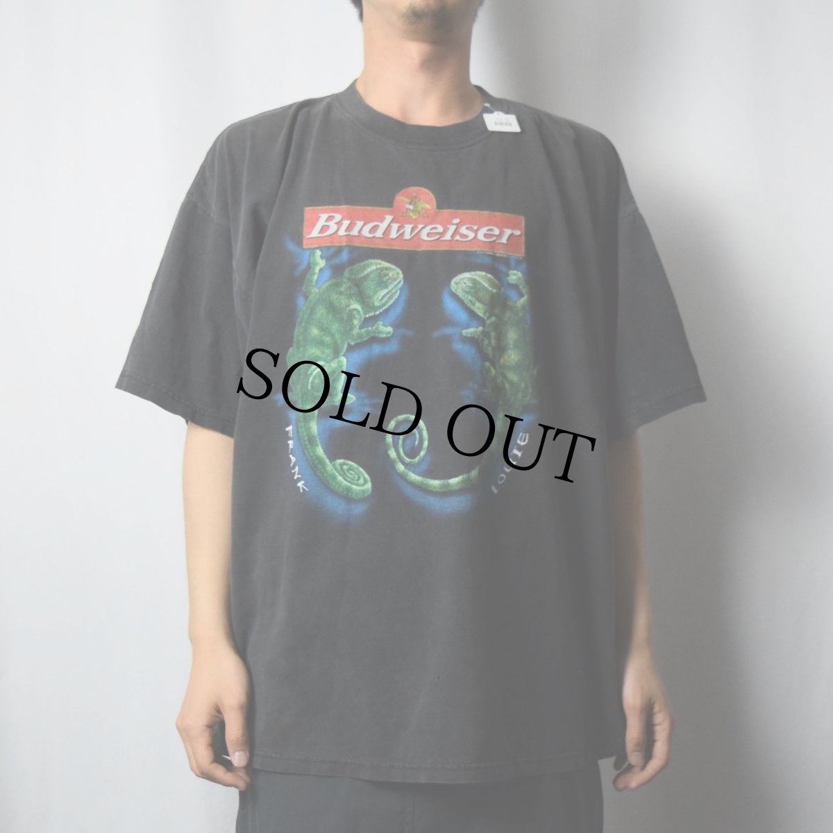 画像2: 2000's Budweiser ビールメーカー プリントTシャツ BLACK XXL (2)