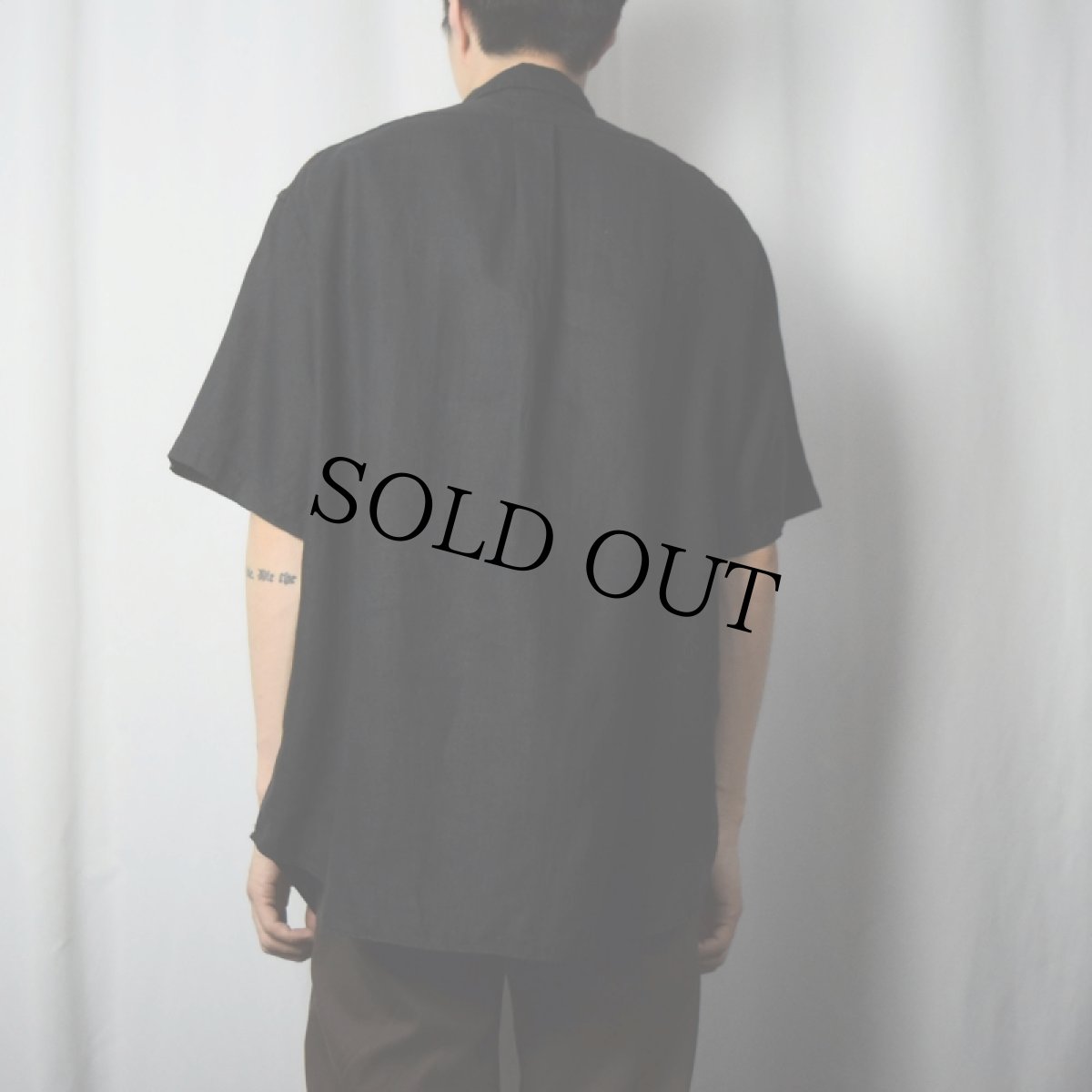 画像3: Ralph Lauren "CLASSIC FIT" ボタンダウンリネンシャツ BLACK XL (3)