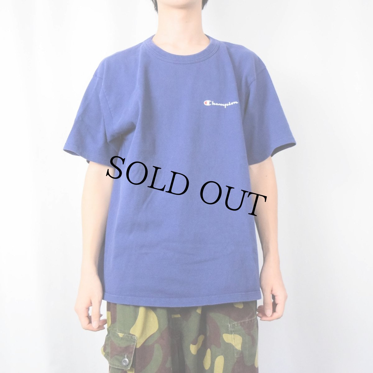 画像2: 90's Champion USA製 ロゴプリントTシャツ L (2)