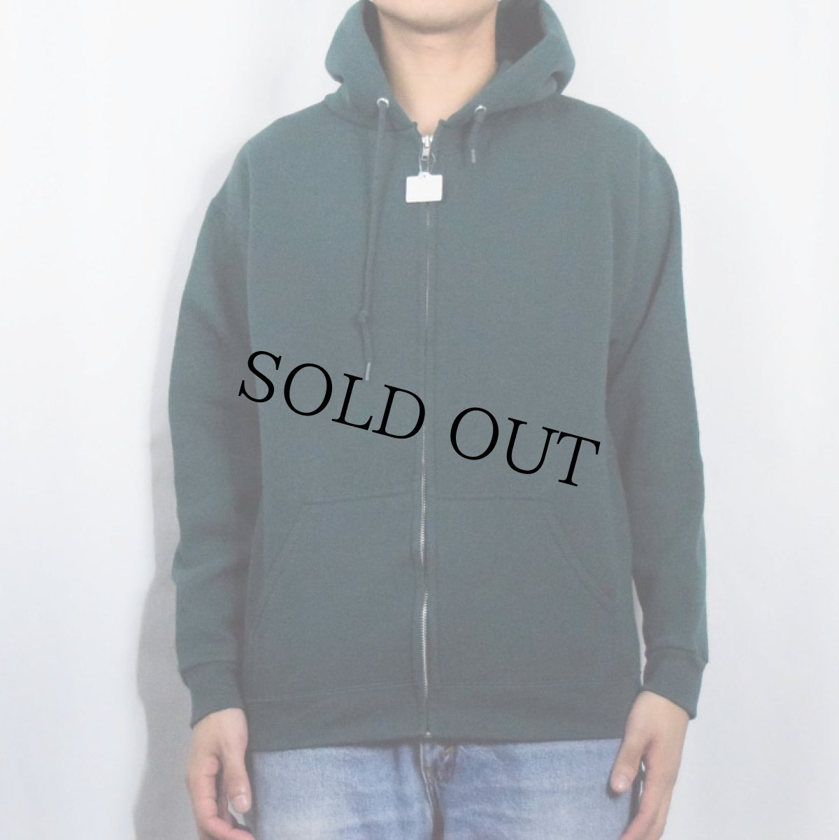 画像2: USA製 スウェットジップパーカー M (2)