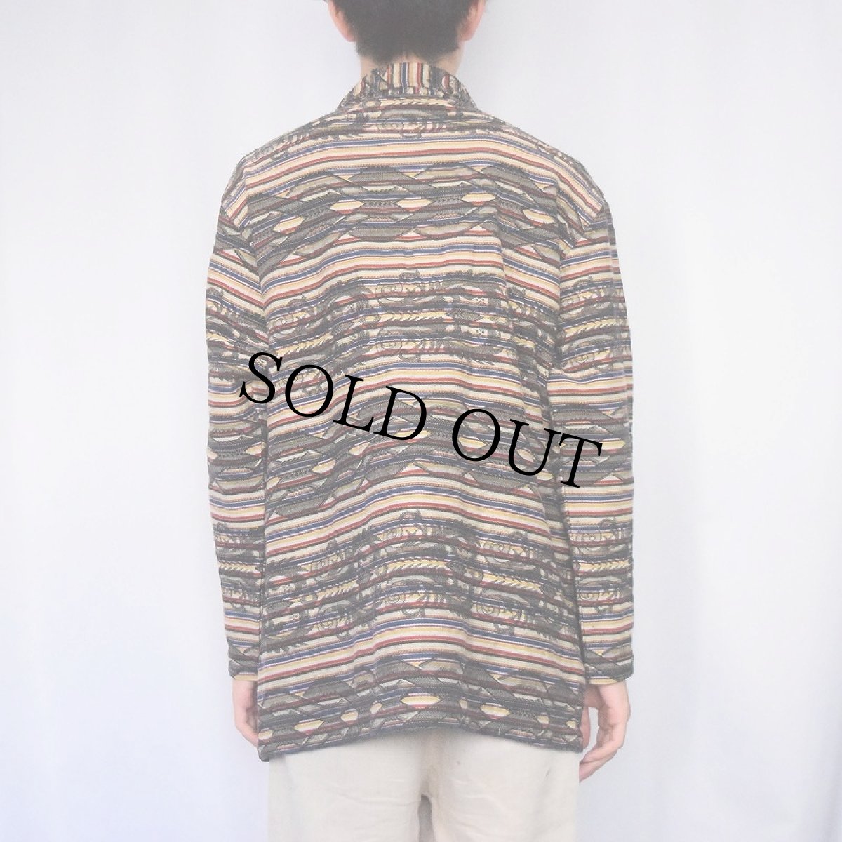 画像3: 90's CHICO'S DESIGN ジャガード織り コットンジャケット size2 (3)