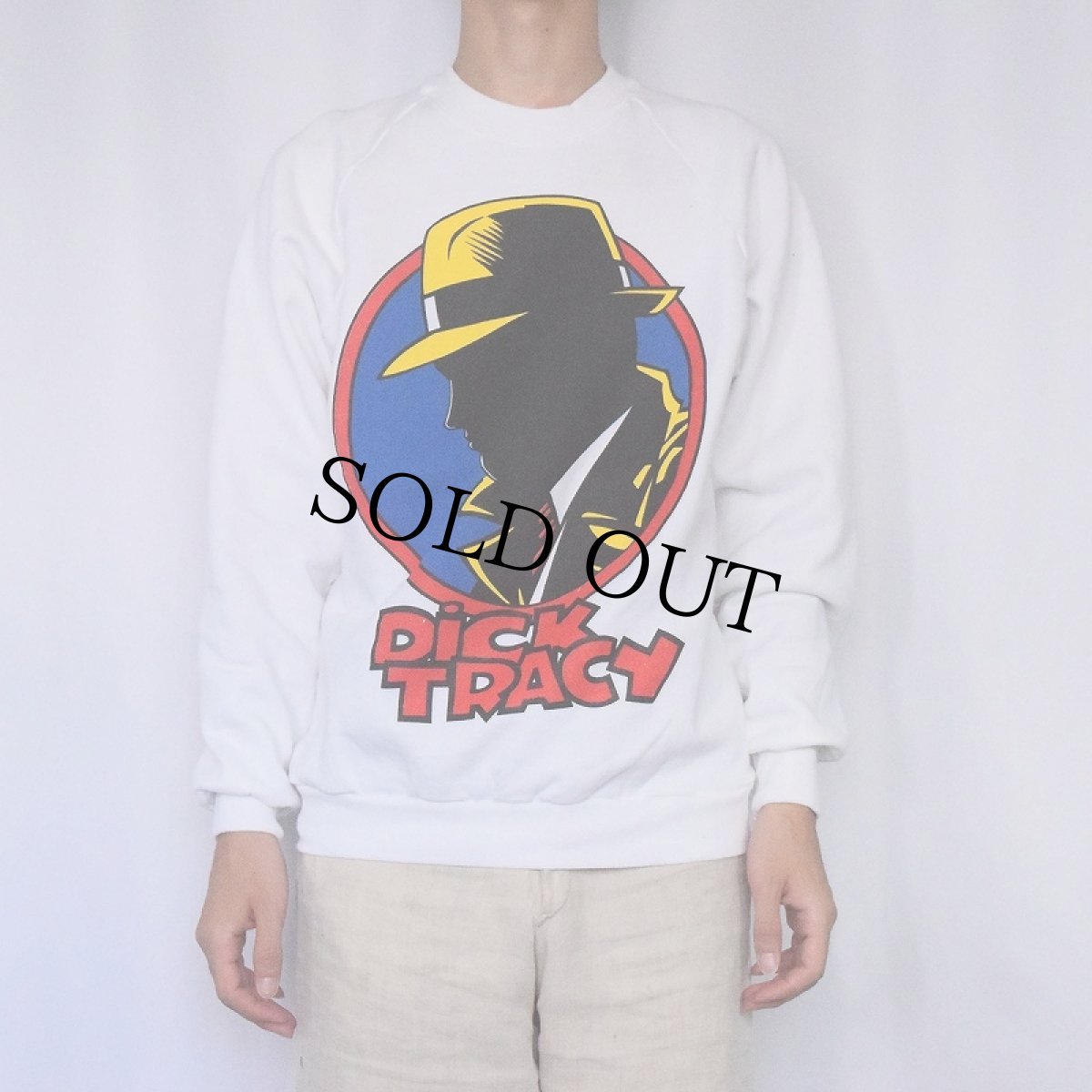 画像2: 80's Disney DICK TRACY USA製 キャラクタープリントスウェット L (2)