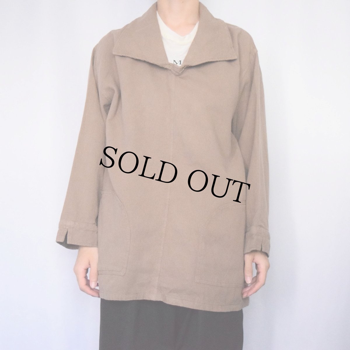 画像2: 80〜90's Soft Surroundings USA製 コットンスキッパーシャツ L (2)