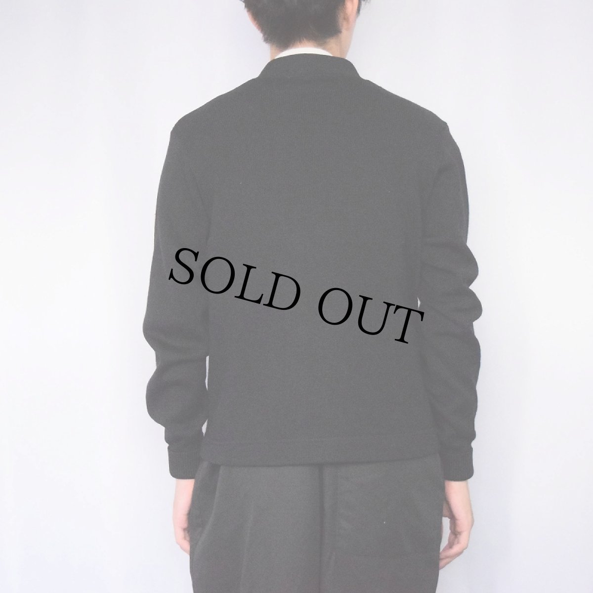 画像3: 50's Dehen レタードニットカーディガン BLACK (3)