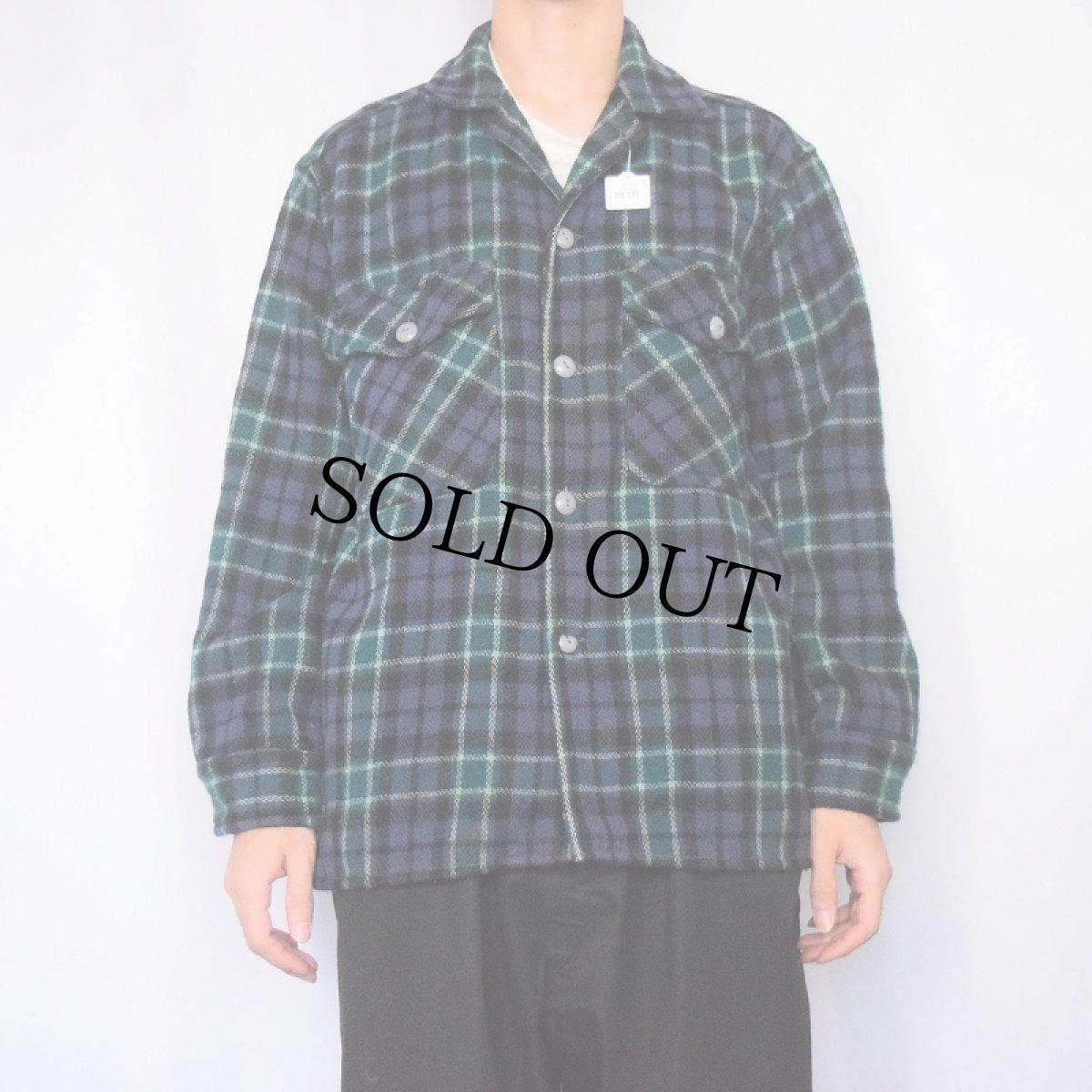 画像2: 40〜50's CARSS MACKINAW チェック柄 ウールシャツ (2)