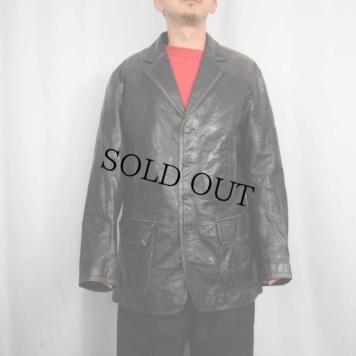 画像2: POLO Ralph Lauren レザージャケット L (2)