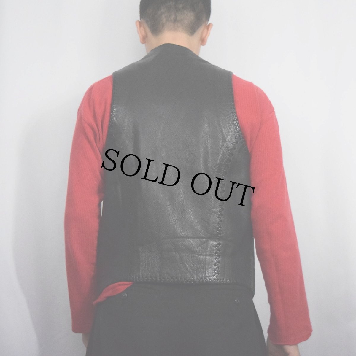 画像3: 70's NORTH BEACH LEATHER ハンドクラフト レザーベスト BLACK L (3)