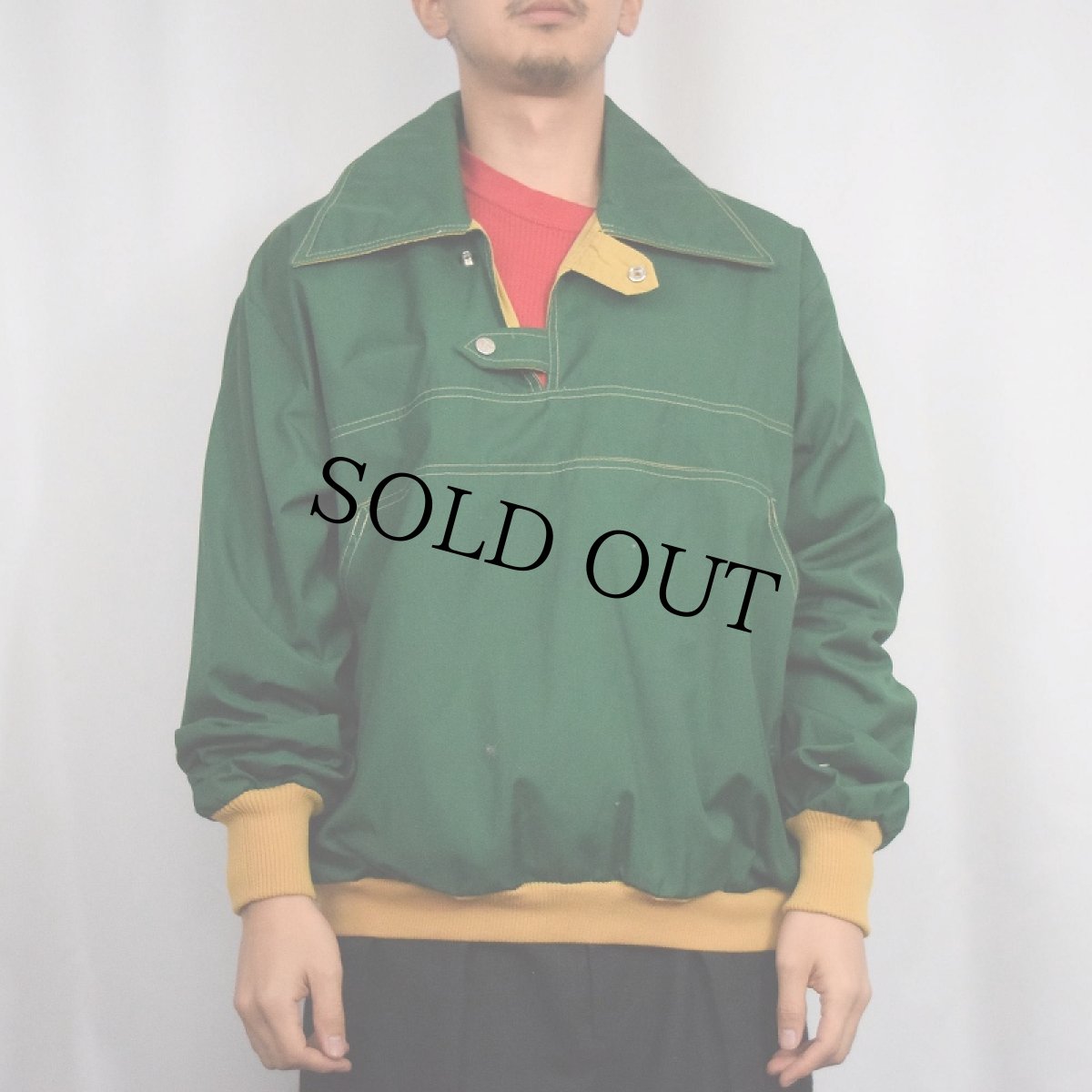 画像2: 90's GERRY USA製 コットン×ポリ プルオーバージャケット (2)