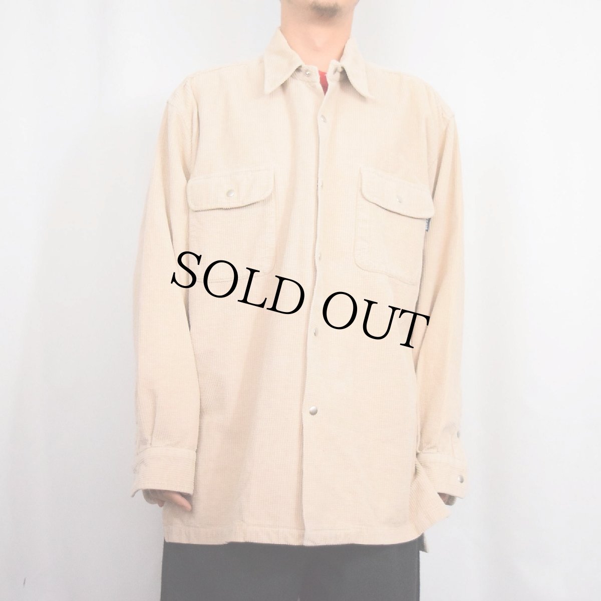 画像2: 90's STUSSY コーデュロイシャツ XL (2)