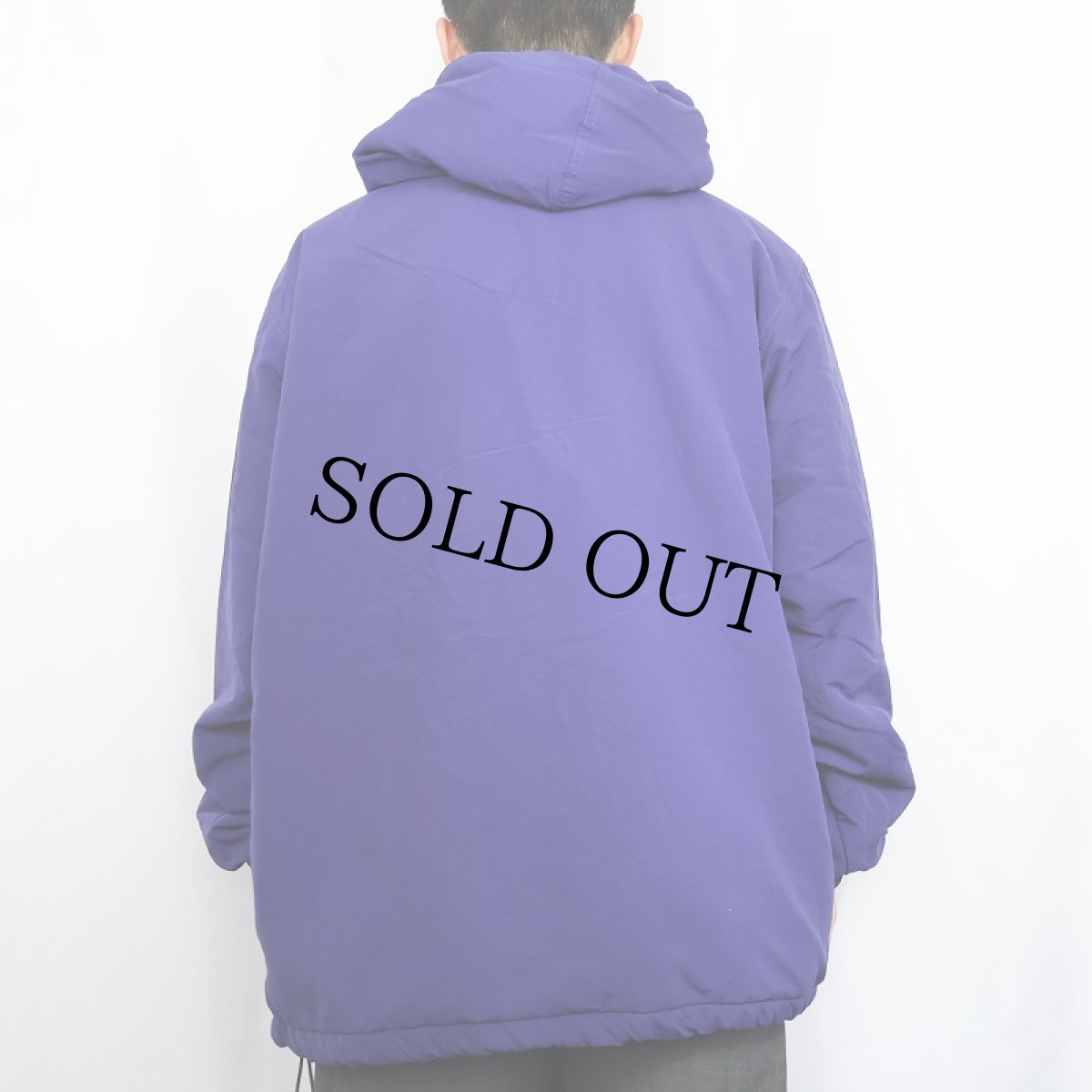 画像3: 90's J.CREW USA製 裏フリース ナイロンアノラックパーカー XL (3)