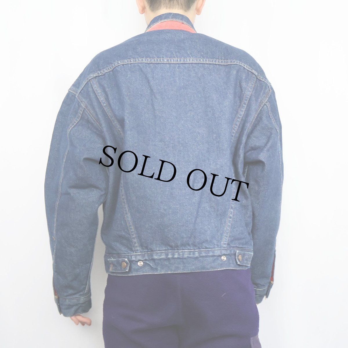 画像4: 90's Levi's リーバイス 70617-0291 リバーシブル デニムジャケット SMALL (4)