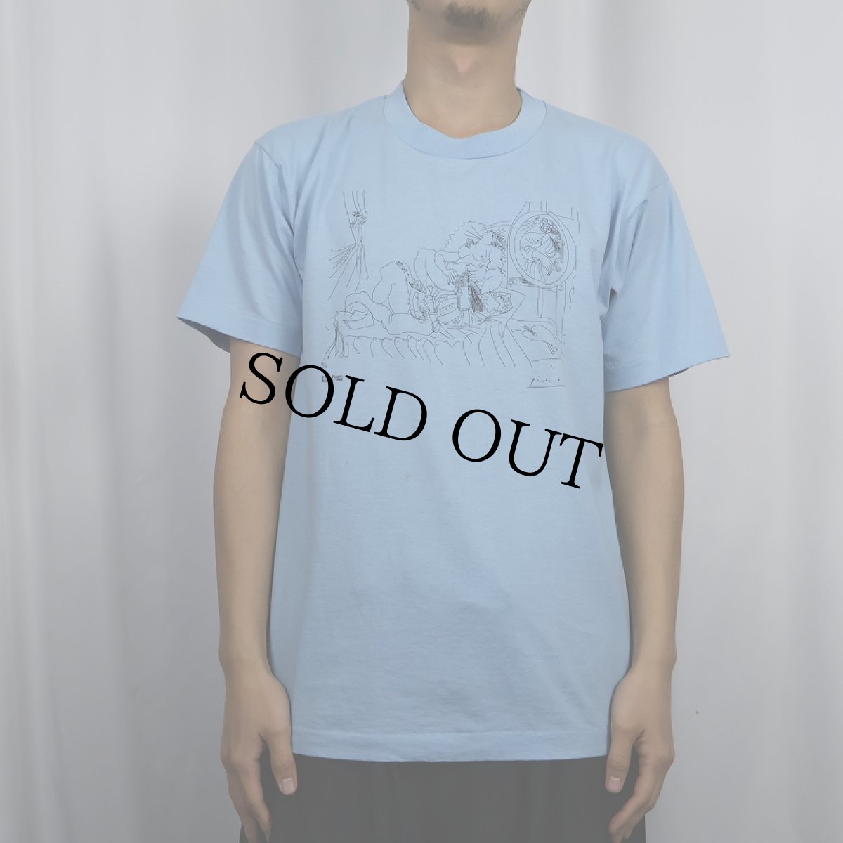 画像2: 【SALE】 80〜90's Pablo Picasso USA製 "1968 Etching 33/50" アートプリントTシャツ L (2)