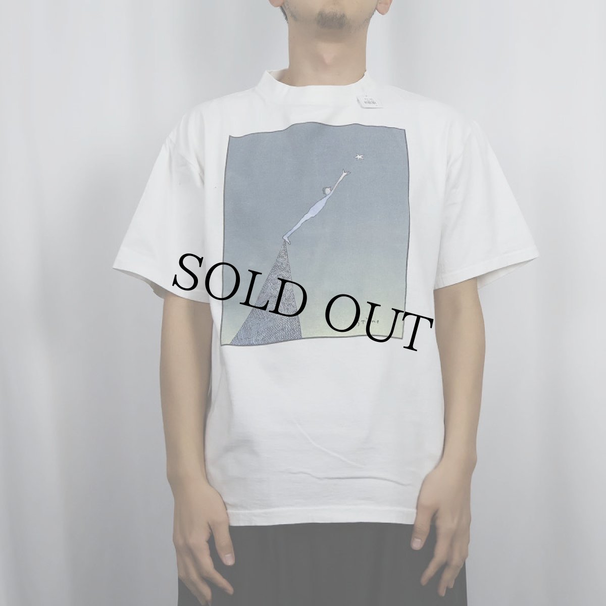 画像2: 90's Richard Stain "Man Reaching For A Star" アートプリントTシャツ (2)