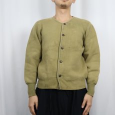 画像2: 40's〜 WWII U.S.NAVY ヘビーウェイト スウェットカーディガン (2)