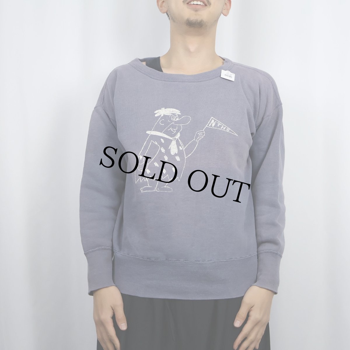 画像3: 60's The Flintstones "Fred" キャラクタープリントスウェット (3)