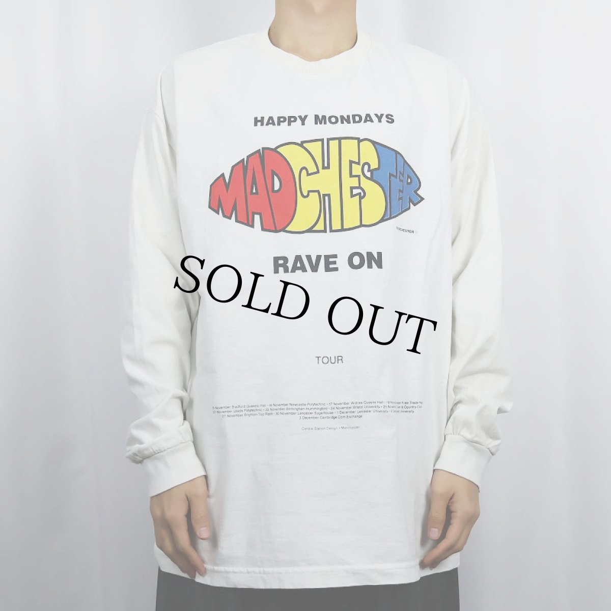 画像2: 00's HAPPY MONDAYS "MADCHESTER" ロックバンド ツアーロンT (2)