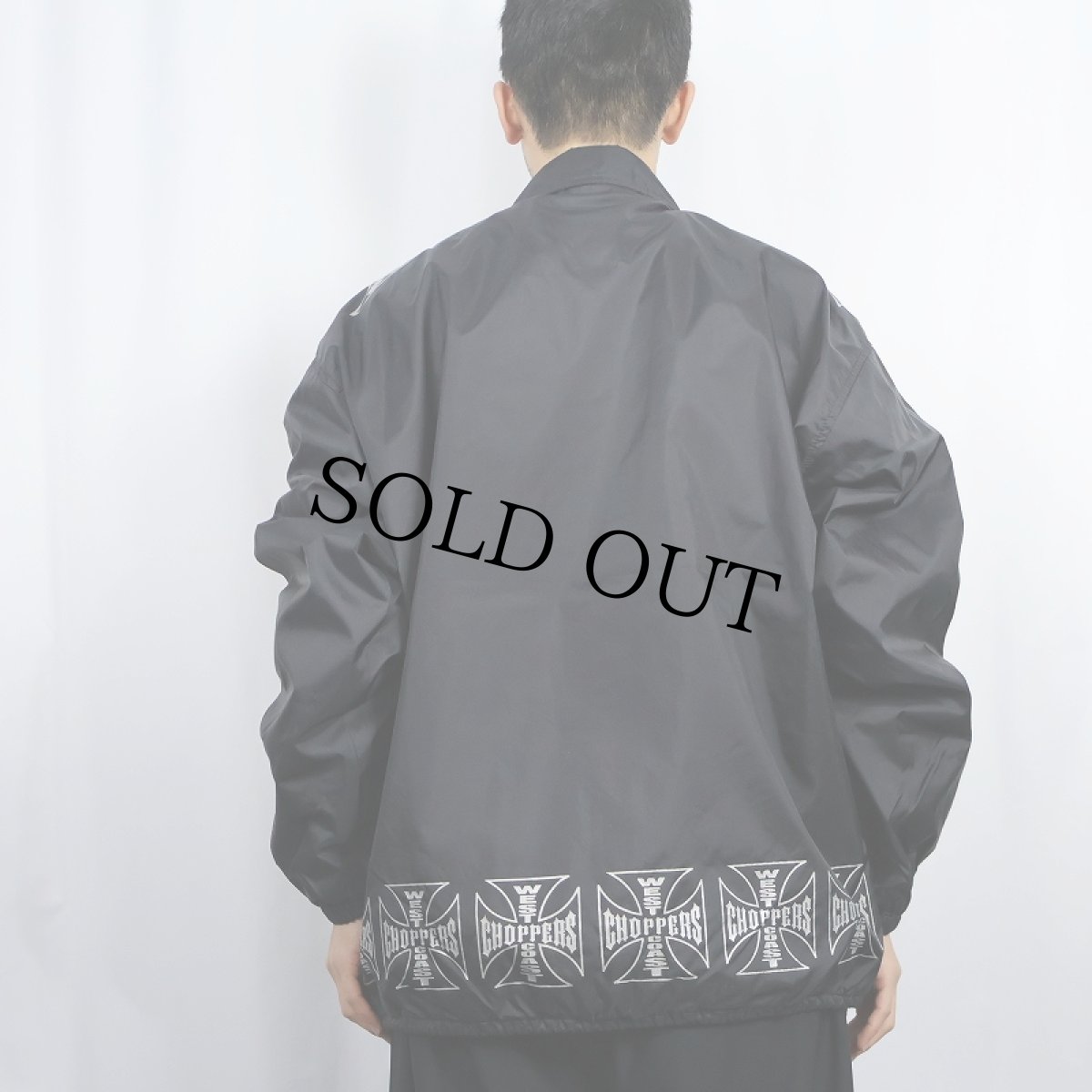 画像3: 90's West Coast Choppers CANADA製 ナイロンコーチジャケット BLACK XL (3)