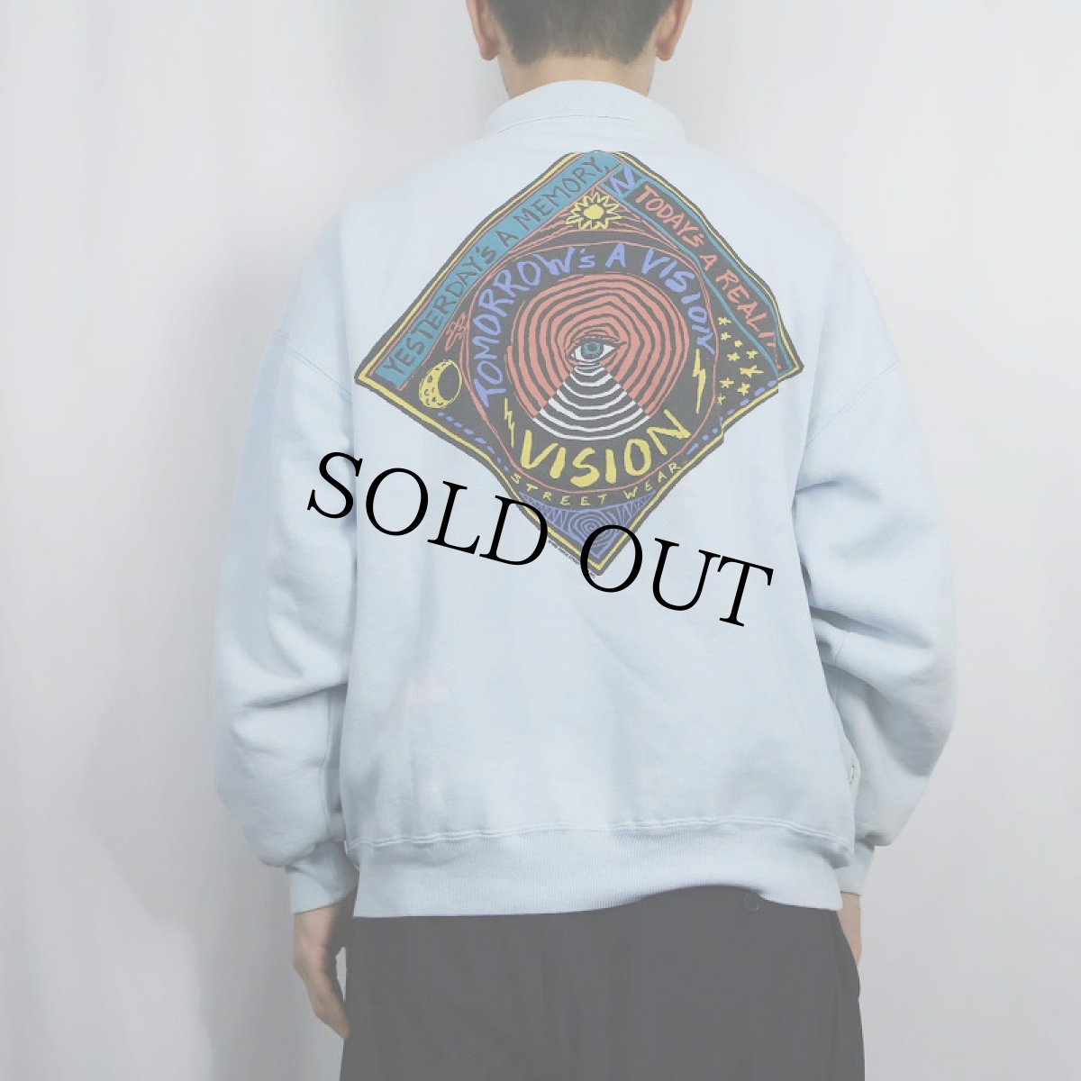 画像4: 80's VISION STREET WEAR ロゴプリントスウェット L (4)